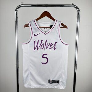 NBA Timberwolves White Pink #5 Edwaros